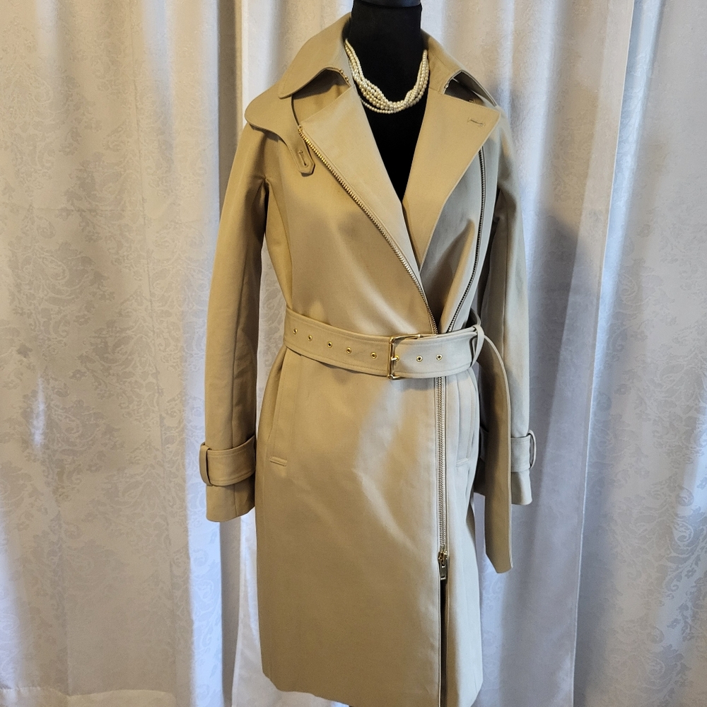 J. Crew Classic, Luxury, Women Trench Coat, Size 00, Vintage Khaki, Fall - Picture 6 of 16